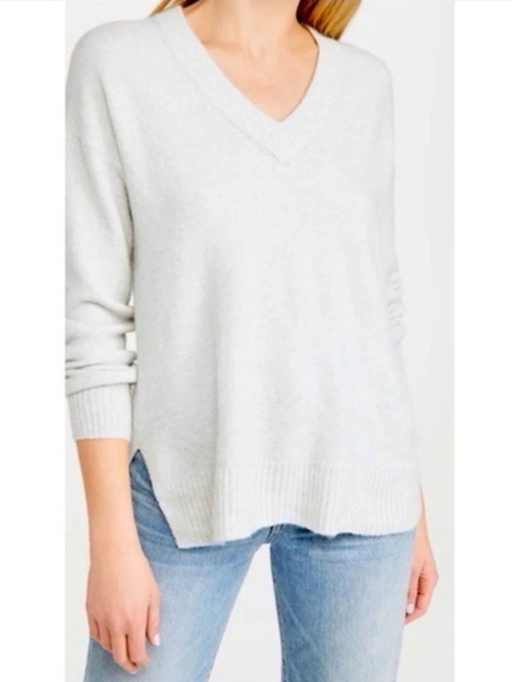 Madewell Light Grey V-Neck Women's Sweater